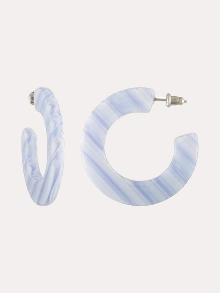 Machete Kate Hoop Earrings In Riviera Stripe - Saint Bernard
