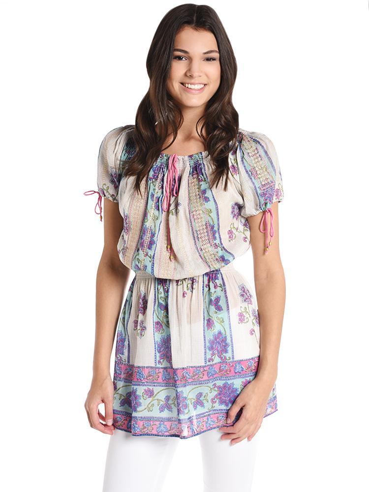 Alicia Bell Shirred Waist Tunic - Saint Bernard