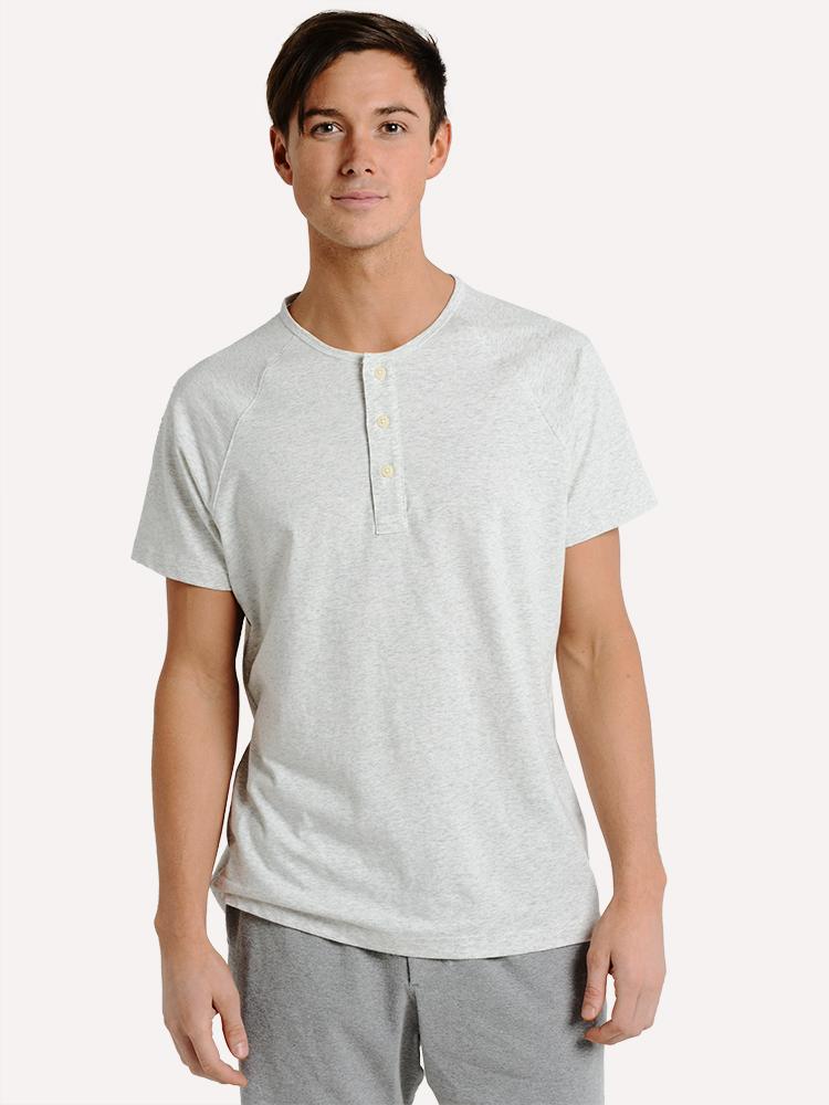 The Normal Brand Men's Active Puremeso Henley - Saint Bernard