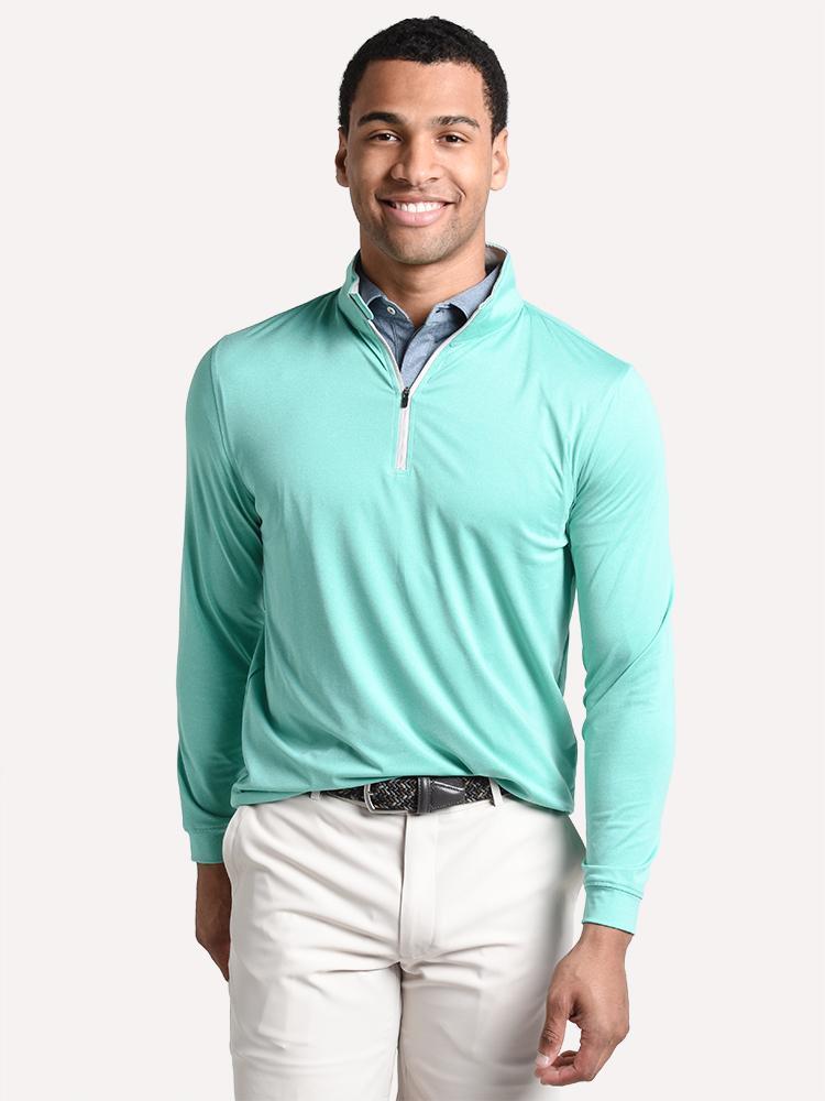 The Normal Brand Men's Performance Quarter Zip Pullover - Saint Bernard