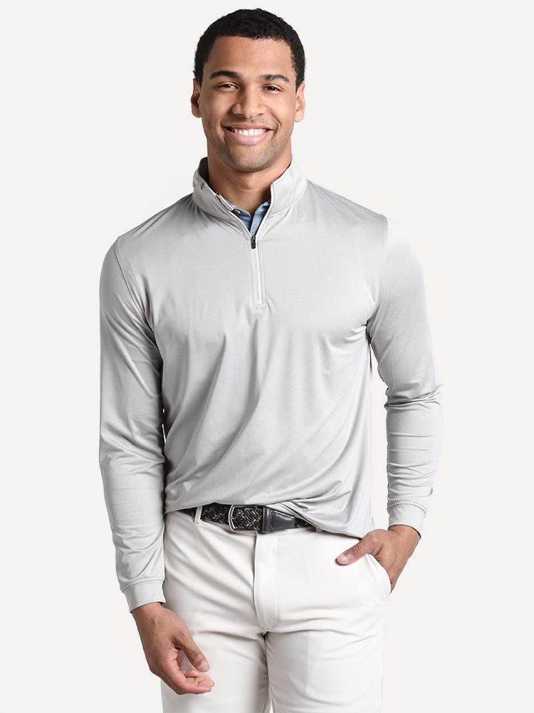 The Normal Brand Men's Performance Quarter Zip Pullover - Saint Bernard