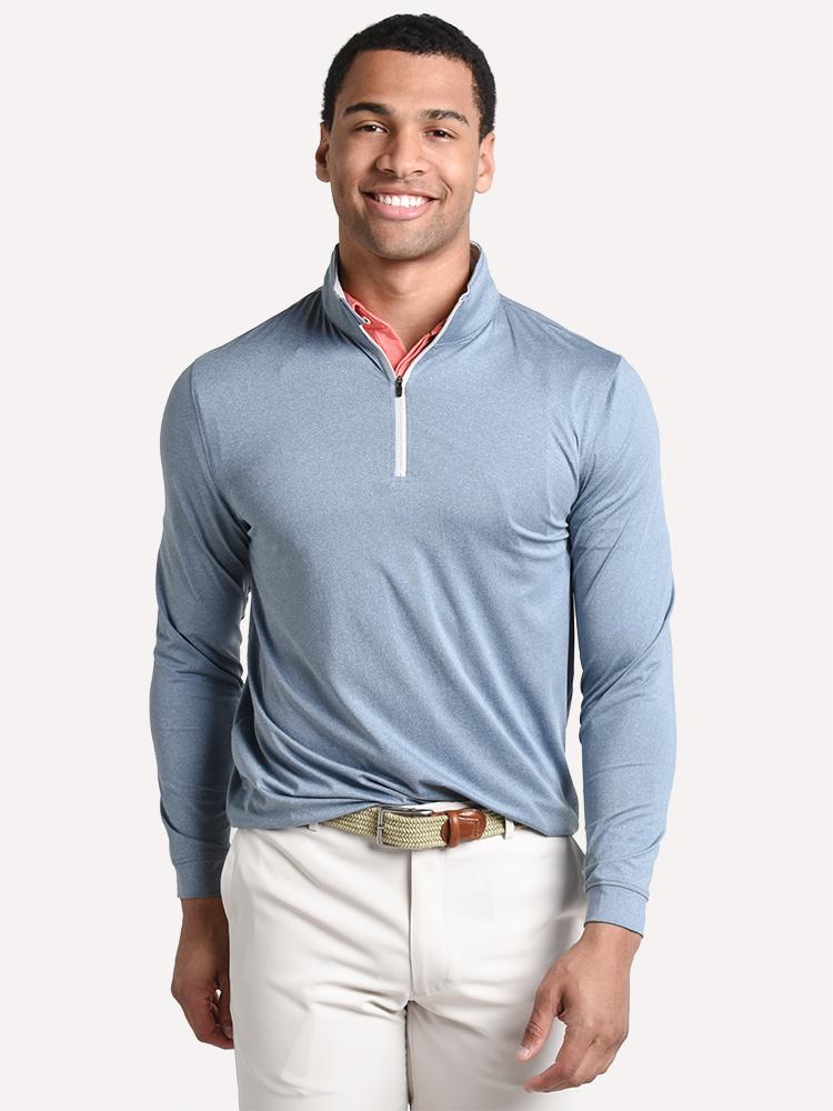 The Normal Brand Men's Performance Quarter Zip Pullover - Saint Bernard
