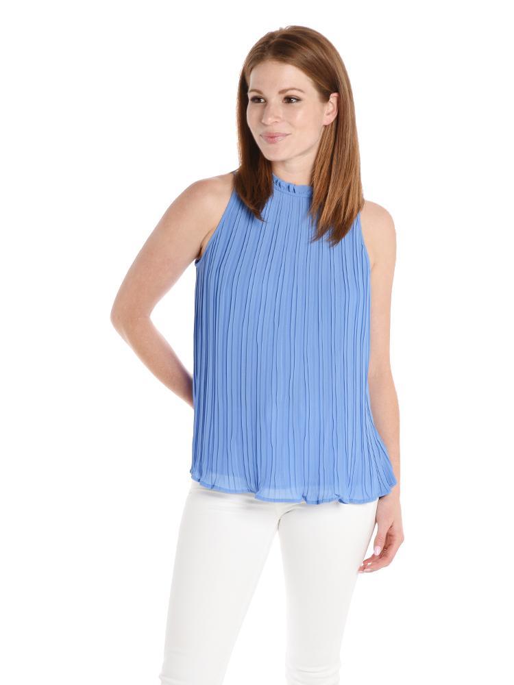 Naked Zebra Ruffle Pleated Top - Saint Bernard