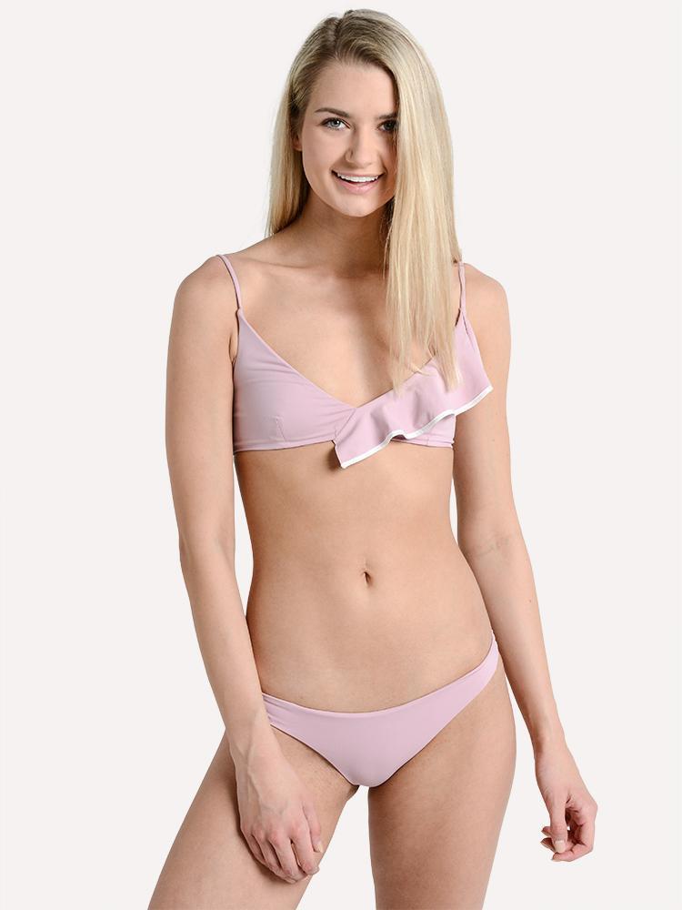 Marysia Women's Newport Piping Ruffle Bikini Top - Saint Bernard