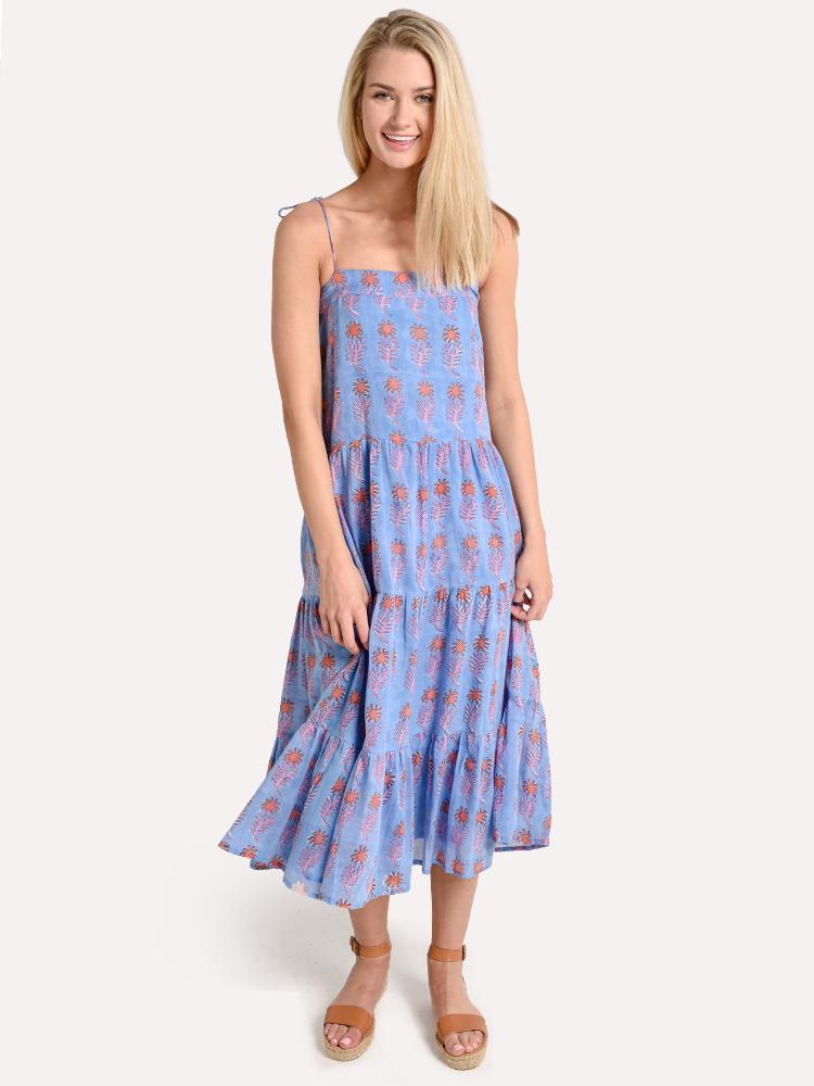 Oliphant Strappy Tie Midi Dress - Saint Bernard