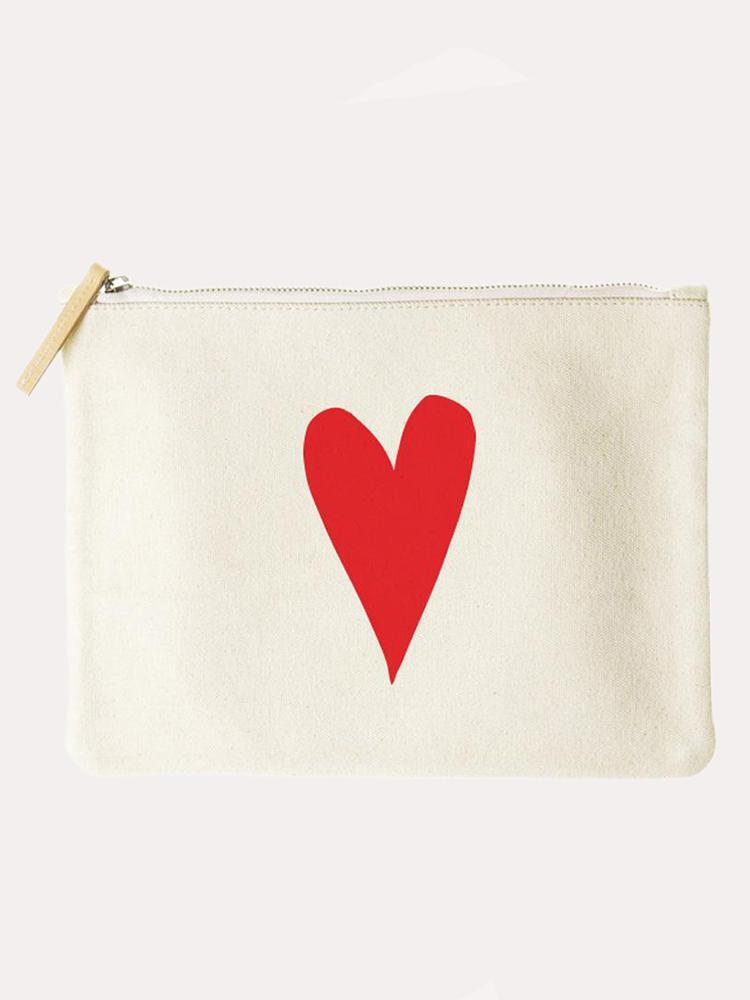 Parker Thatch Mimi Flat Heart Clutch - Saint Bernard