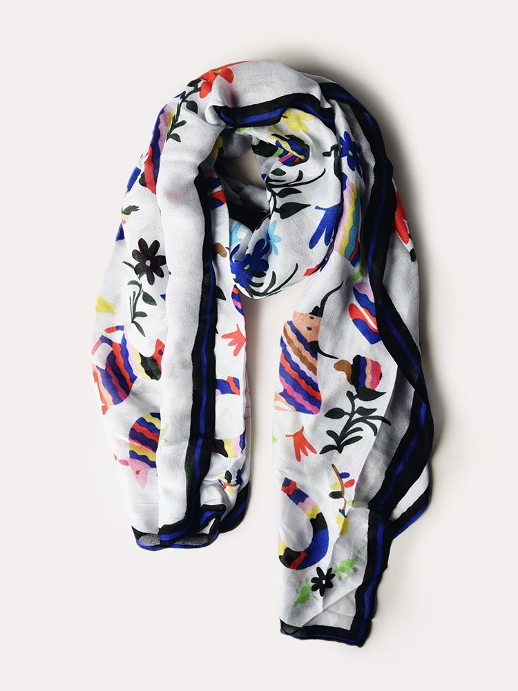 Allison Castillo Texas Forever Otomi Inspired Scarf - Saint Bernard