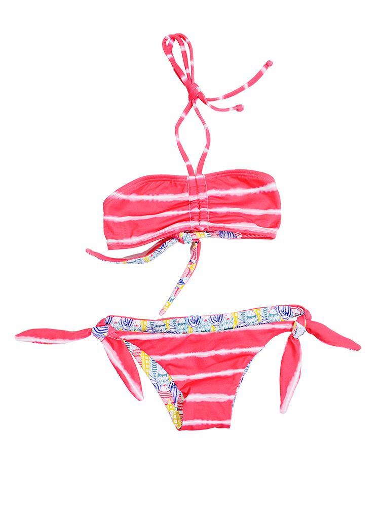 Letarte Girls' Swedish Fish Two Piece Bikini - Saint Bernard