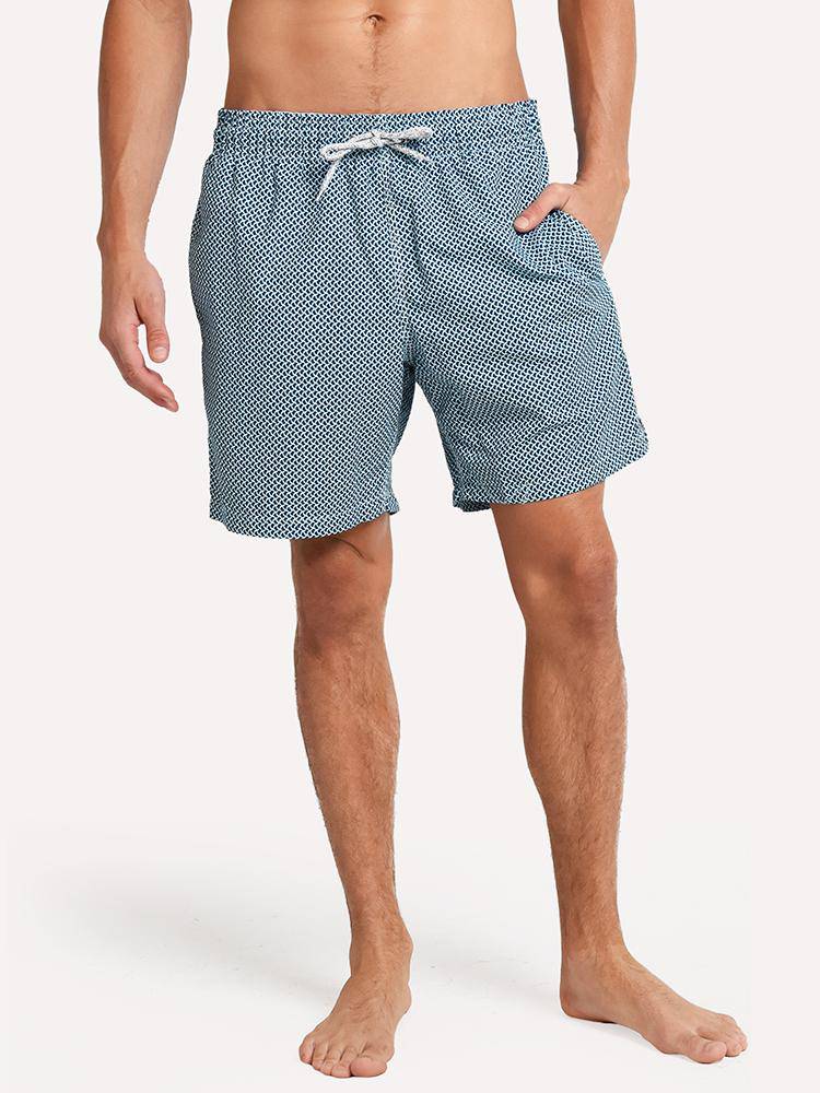 Michaels Swimwear Wave Print Swim Trunk - Saint Bernard