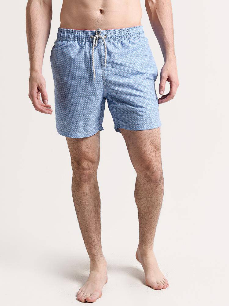 Michaels Swimwear Wave Print Swim Trunk - Saint Bernard