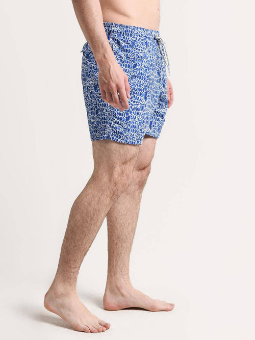 Michael's Swimwear Men's Abstract Fish Swim Trunk
