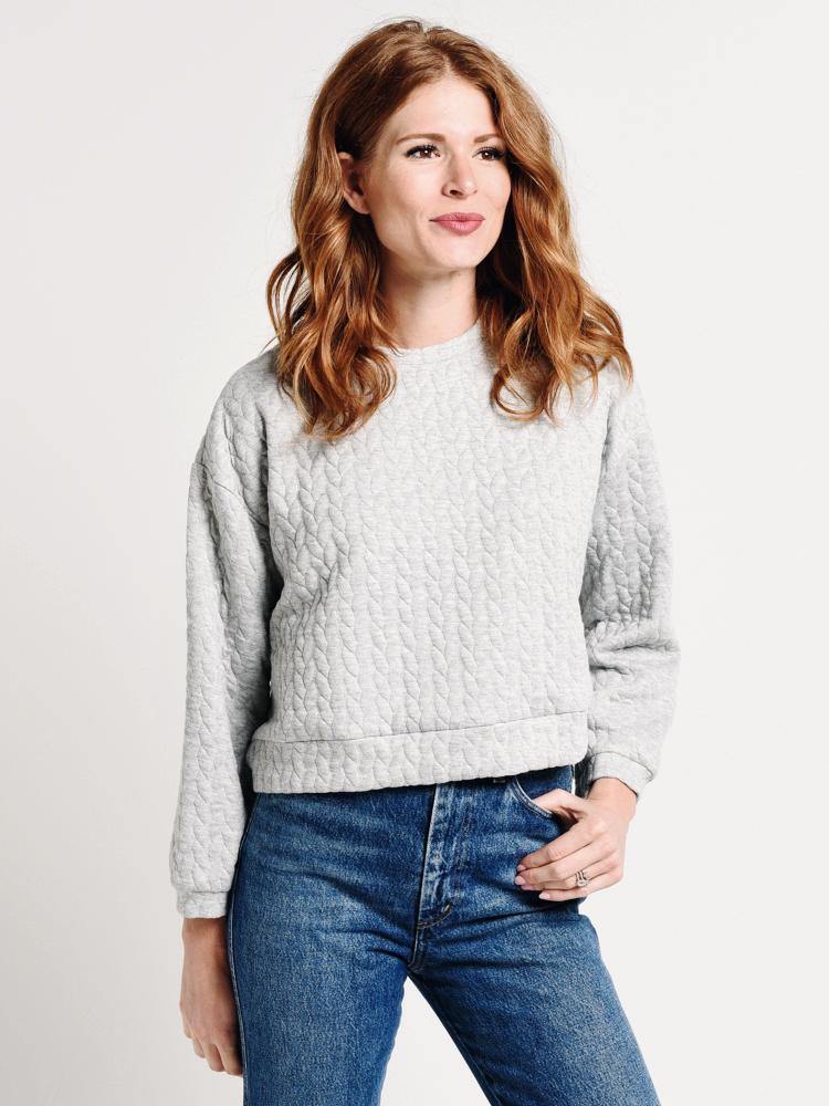 GLAM Quilted Cropped Pullover - Saint Bernard