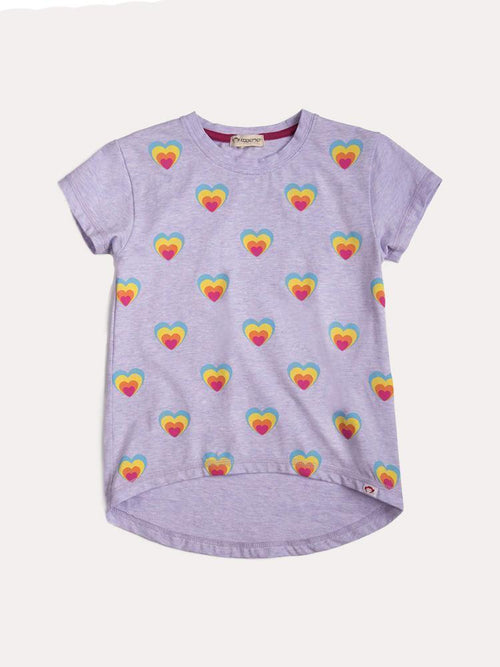 Appaman Girls' Rainbow Hearts Circle Tee