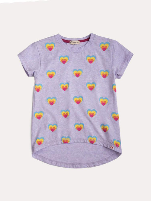 Appaman Girls' Rainbow Hearts Circle Tee