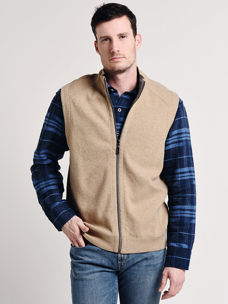 Tommy Bahama Flip Side Classic Zip Vest - Saint Bernard