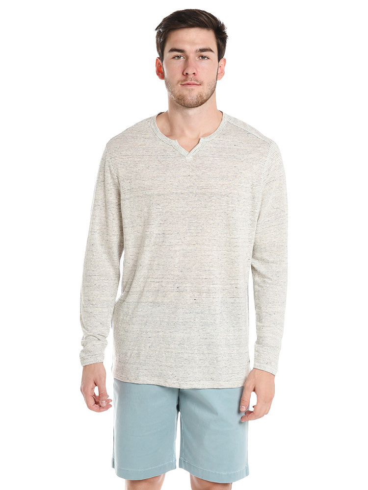 Tommy Bahama Social Slub Henley - Saint Bernard