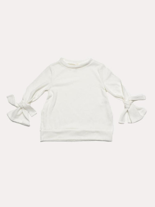 GTOG Girls' Solid Tie Sleeve Top - Saint Bernard