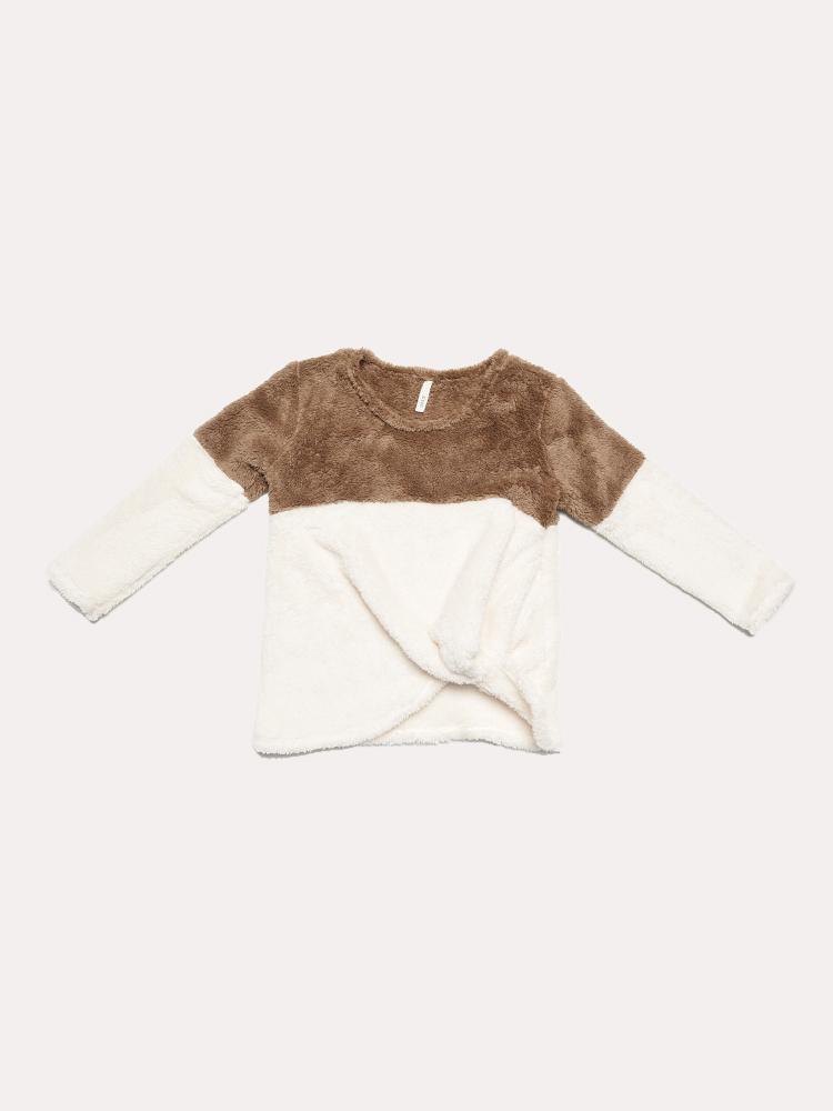 GTOG Girls' Color Block Sweater Top - Saint Bernard