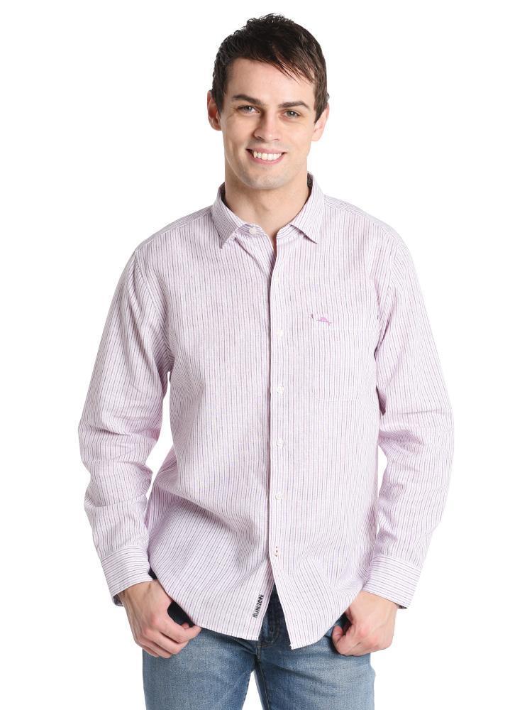 Tommy Bahama Men's Bungalow Stripe IslandZone Linen Shirt - Saint Bernard