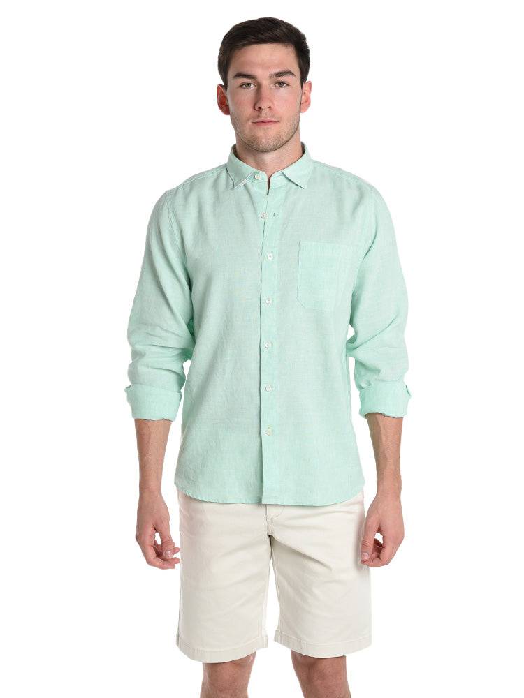 Tommy Bahama Men's Lanai Tides Stretch-Linen Shirt - Saint Bernard