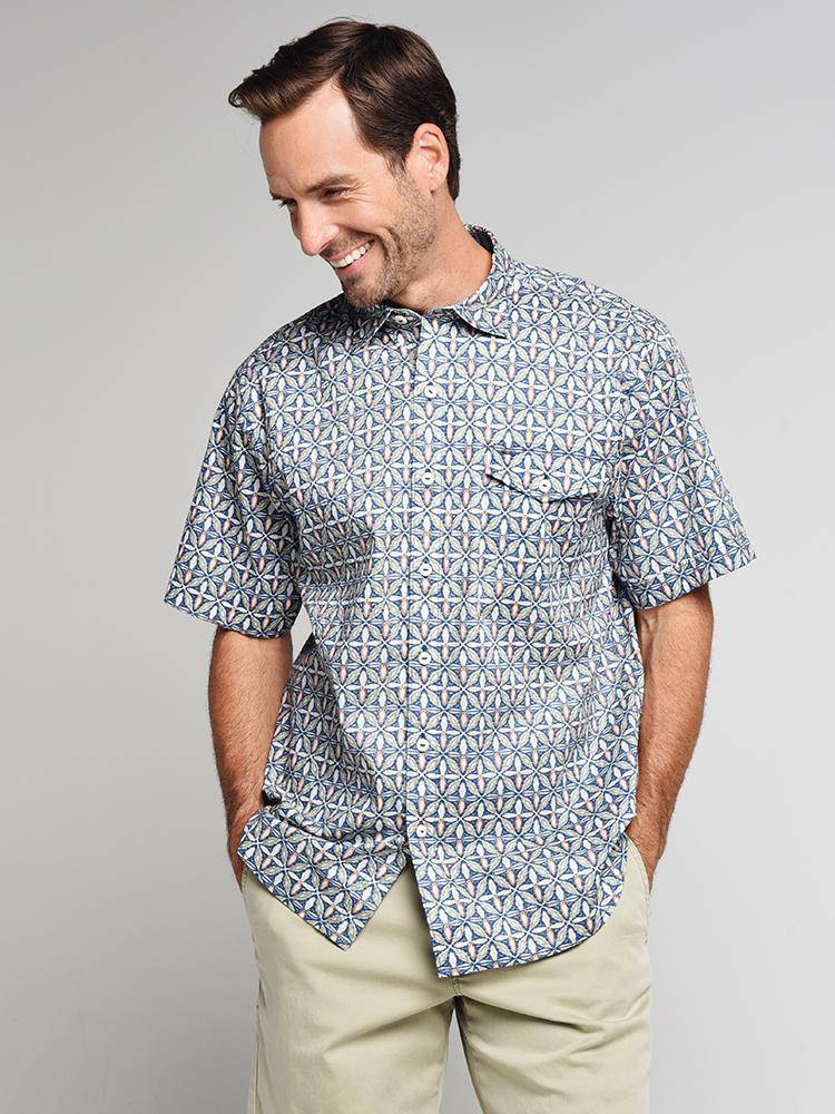 Tommy Bahama Men's Mayan Tiles Shirt - Saint Bernard