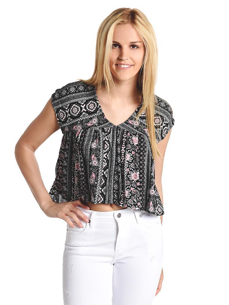 RE:NAMED Paisley Print Top - Saint Bernard