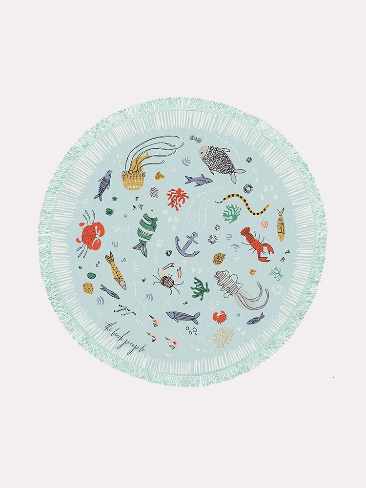 The Beach People Kids' Buccaneer Petite Round Towel - Saint Bernard