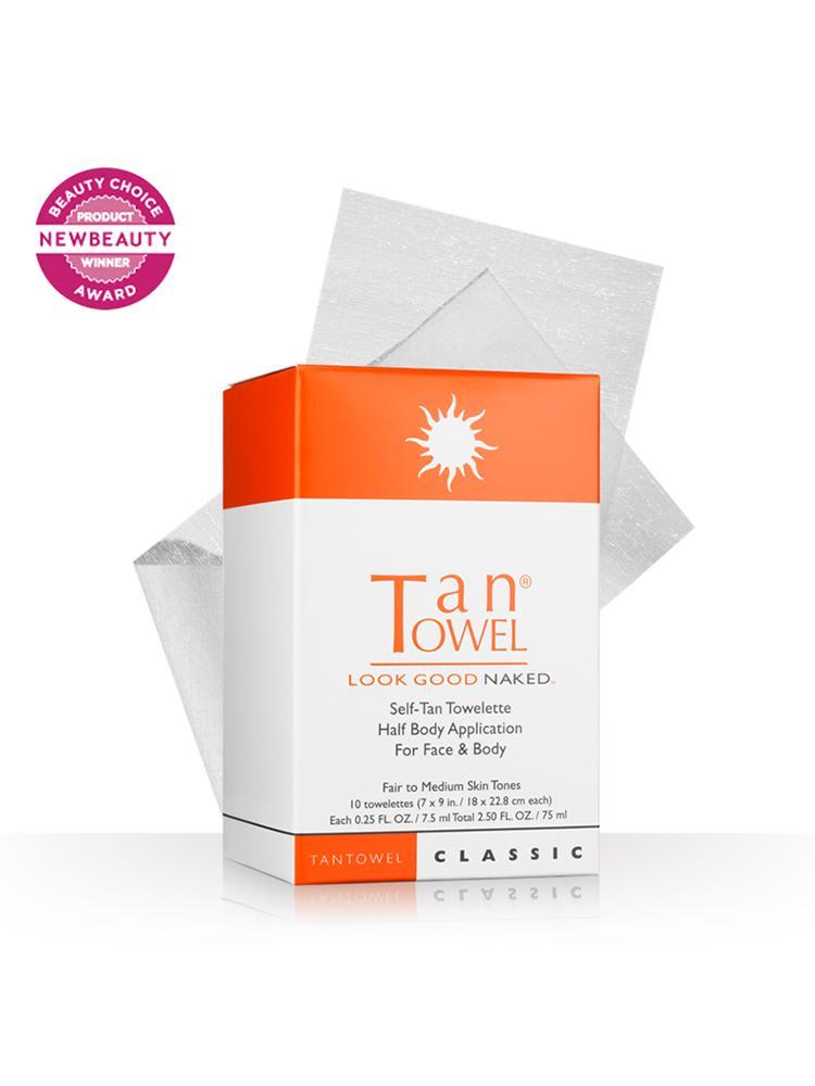 Tan Towel Half Body Classic Towelettes 10 Pack