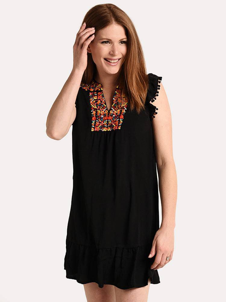 THML Embroidered Bib Dress - Saint Bernard