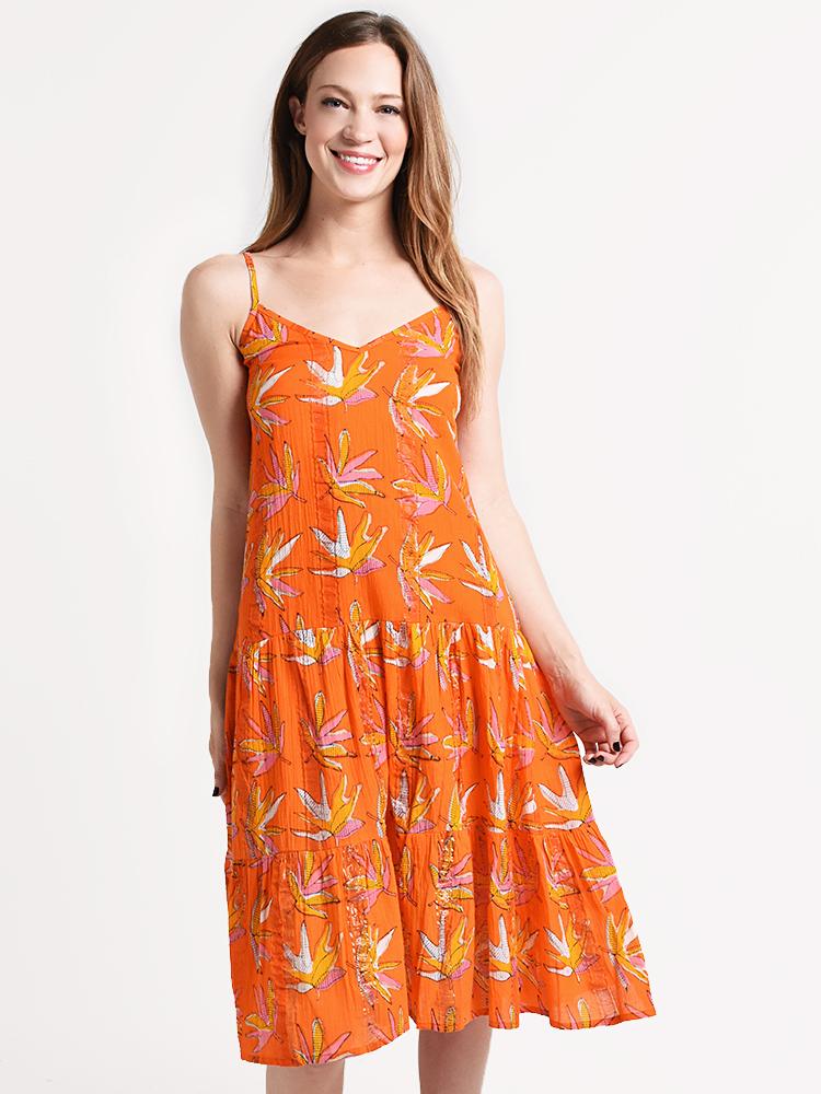 Oliphant Tiered Midi Dress - Saint Bernard