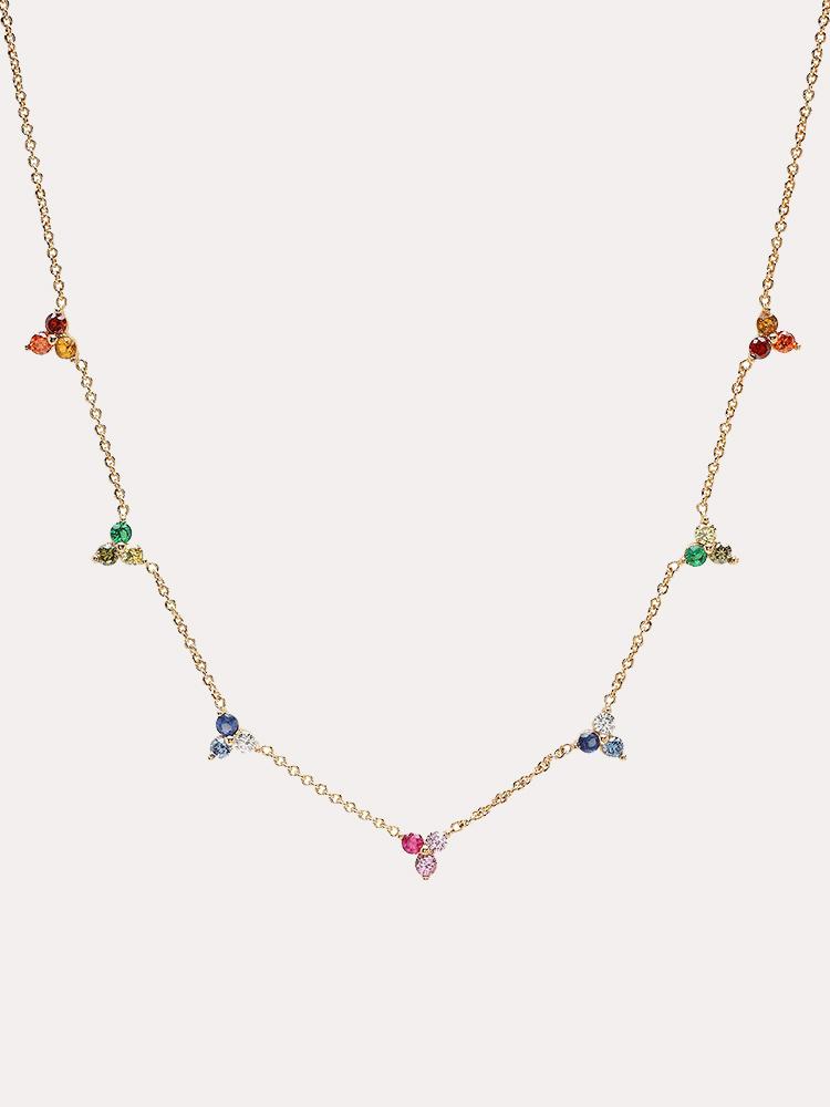 TAI Rainbow Ombre Cluster Necklace - Saint Bernard