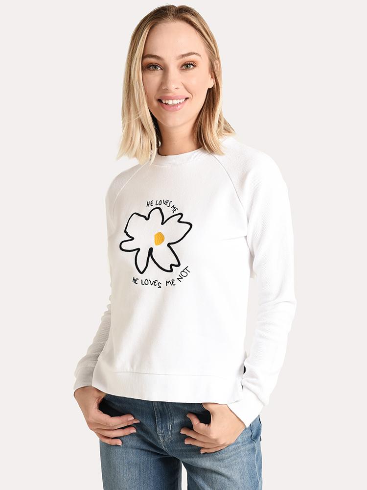 Chinti & Parker Forget Me Not Sweatshirt - Saint Bernard