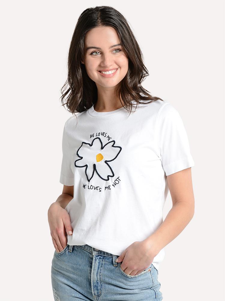 Chinti & Parker Forget Me Not Short Sleeve T Shirt - Saint Bernard