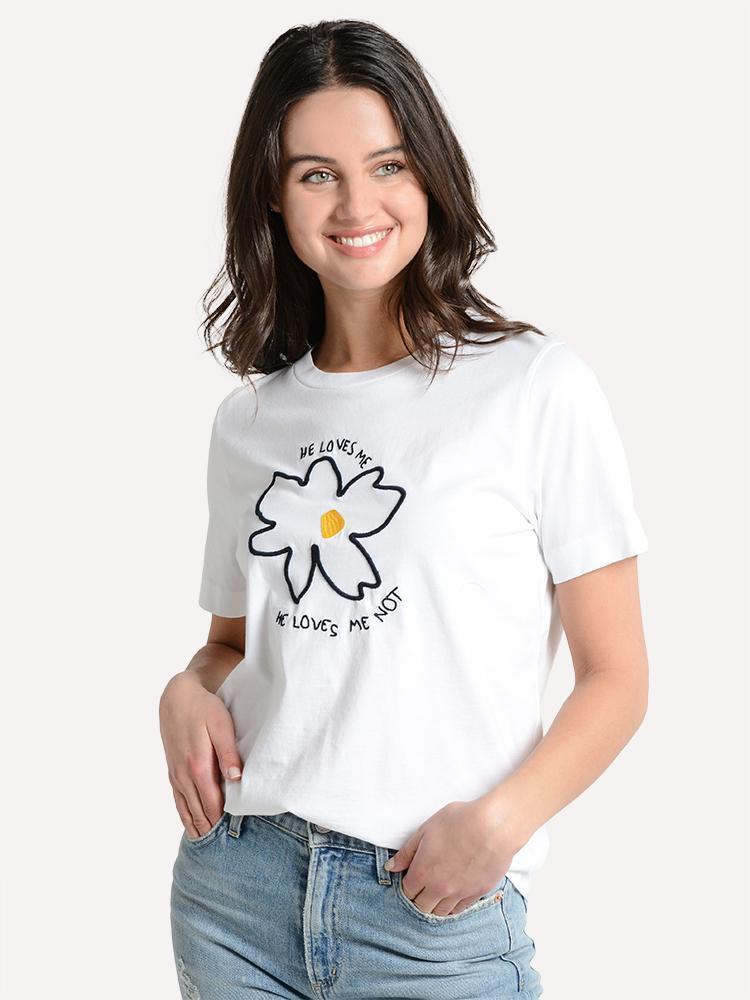 Chinti & Parker Forget Me Not Short Sleeve T Shirt - Saint Bernard
