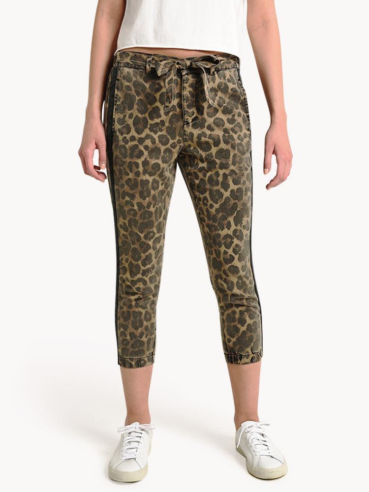 Pam & Gela Leopard Pant with Sash - Saint Bernard