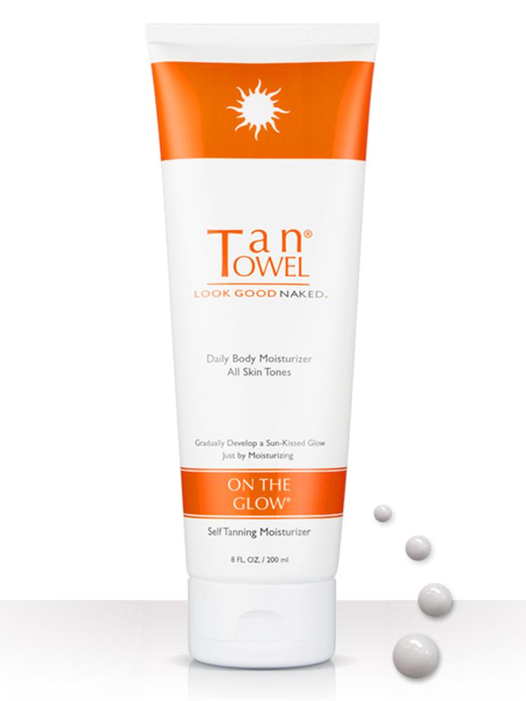 Tan Towel On The Glow 8oz Self Tanning Body Moisturizer - Saint Bernard