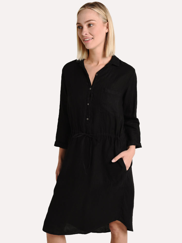 Velvet Tristana Woven Linen Shirt Dress – Saint Bernard