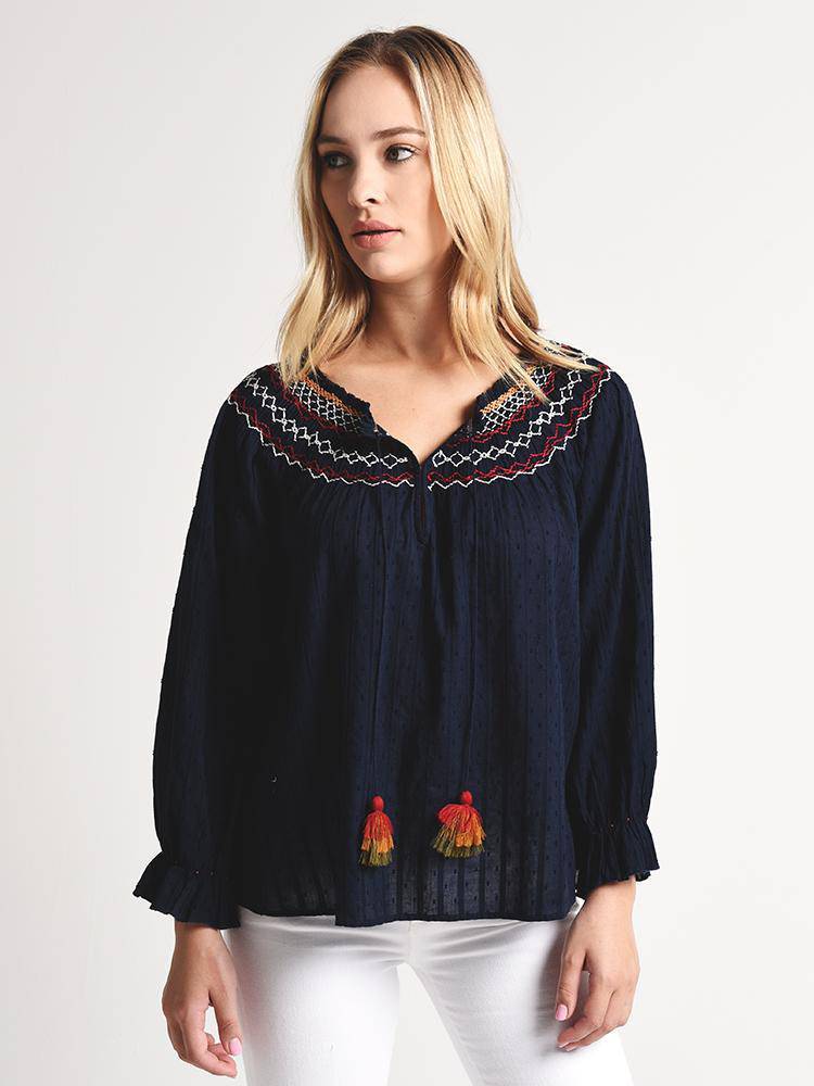 Velvet Trudie Smocked Shirt - Saint Bernard