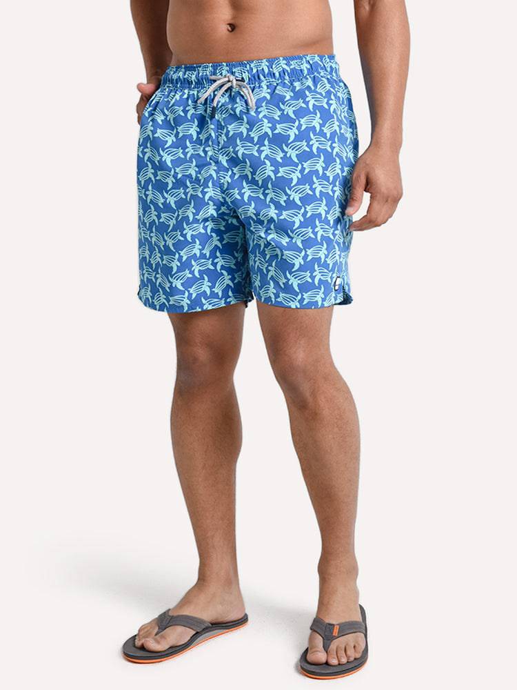 Tom & Teddy Men's Turtle Swim Trunk - Saint Bernard