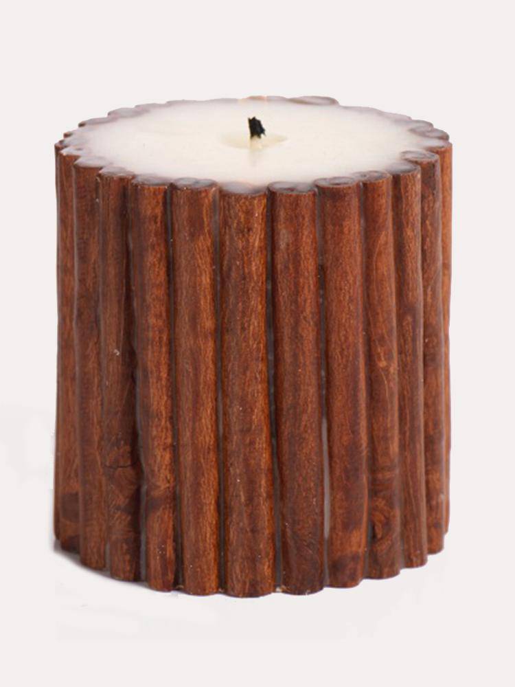 Zodax Cinnamon Scented Pillar Candle Medium - Saint Bernard