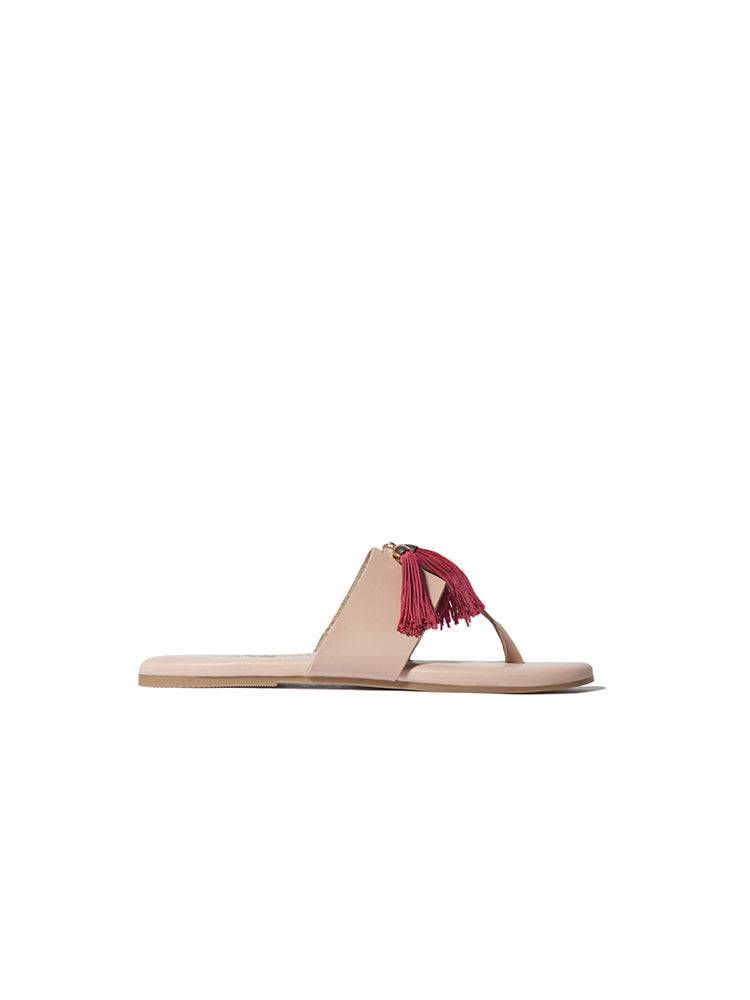 Yosi Samra Rachelle Silk Yarn Tassle Sandal - Saint Bernard