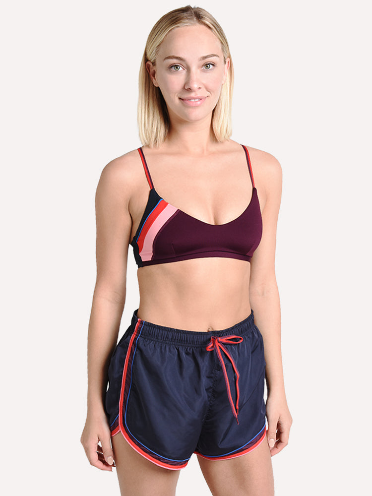 The Upside Women's Maroon Retro Zoe Bra - Saint Bernard