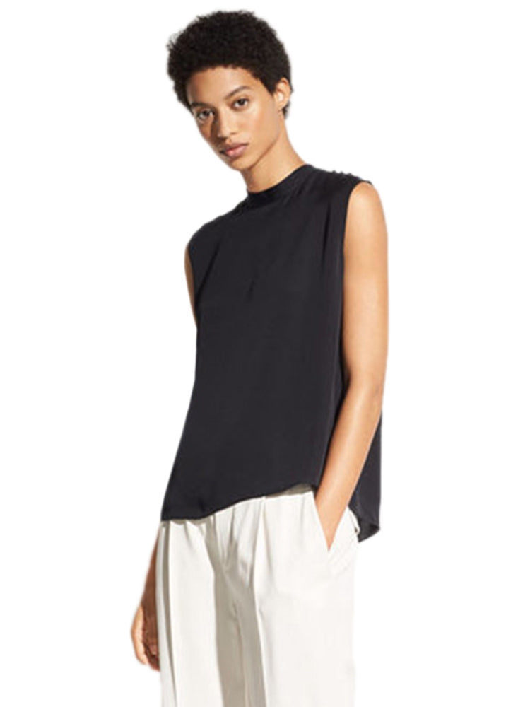 Vince Sleeveless Mock Neck Blouse - Saint Bernard
