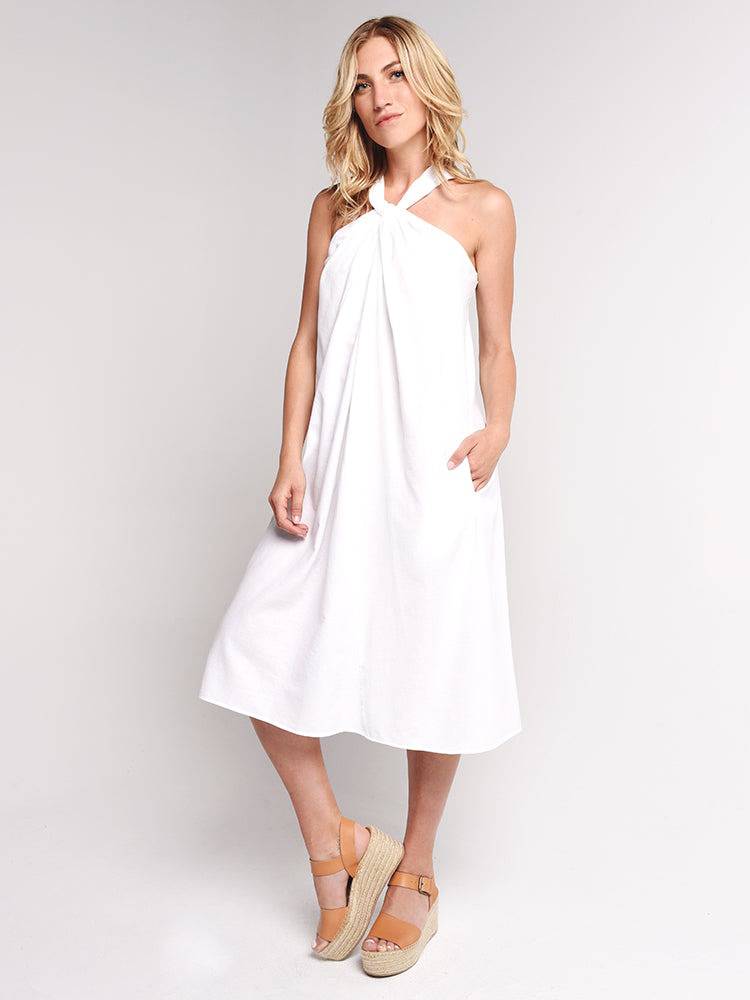 Vince Twist Front Halter Dress Saint Bernard Vince Twist Front Halter Dress Saint Bernard