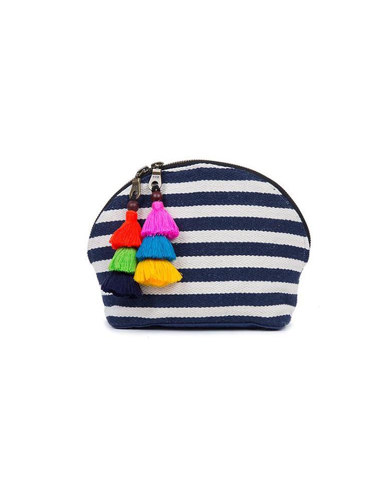 JADEtribe Valerie Double Tassel Cosmetic Black - Saint Bernard