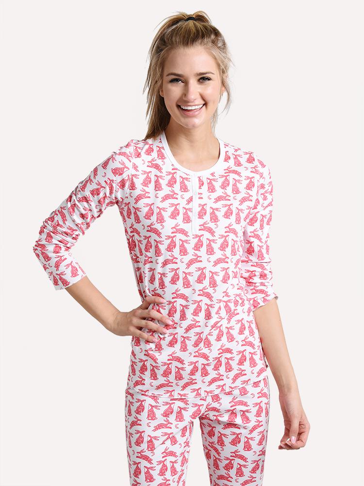 Roller Rabbit Women's Batik Bunny Pajamas - Saint Bernard