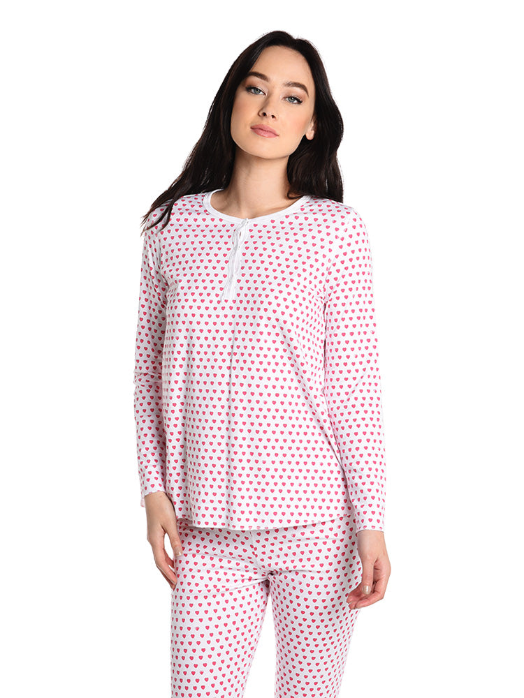 Roller Rabbit Women's Hearts Pajamas - Saint Bernard