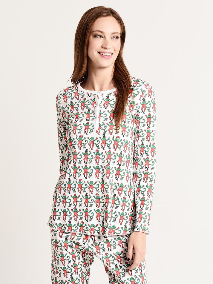 Roller Rabbit Women's Monkey Mas Pajamas | $115.00 | Saint Bernard