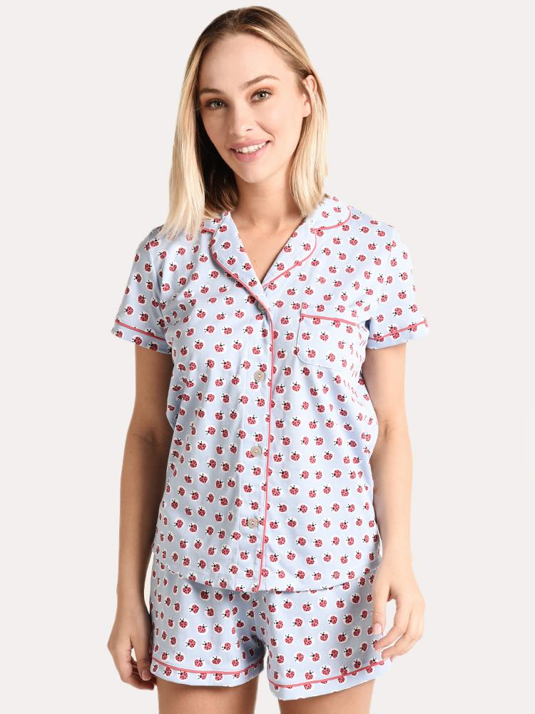 Roller Rabbit Women's Love Bug Polo Pajama Set - Saint Bernard