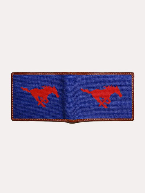 Smathers & Branson SMU Needlepoint Bi-Fold Wallet